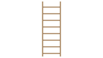 ladder on white background