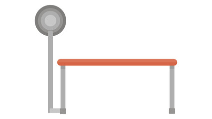 red chair isolated on white