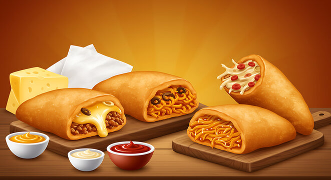 Imagens de salgados e past&eacute;is para propaganda comercial