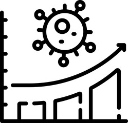 statistics illustration on a white background    