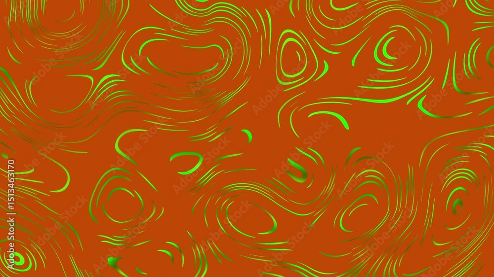 Aufkleber Vibrant abstract flowing pattern glowing in brown red and green tones suitable as video background, gradient visual, motion graphic loop
