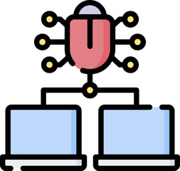 virus illustration on a white background   