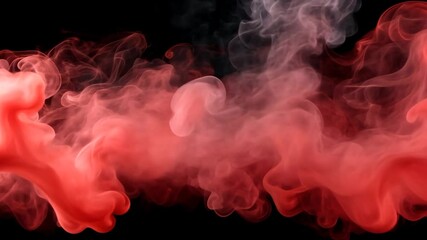 Red and white smoke stream abstract background graphic effect - Powered by Adobe