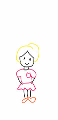 Children's drawings of themselves 