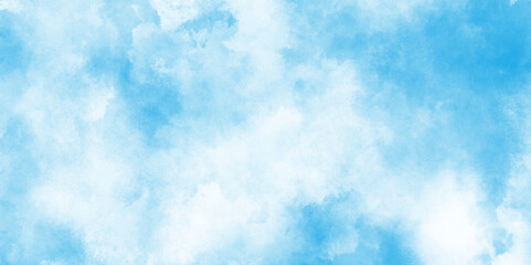 Light sky blue shades watercolor background, the summer heaven is colorful clearing day blurred and grainy blue powder explosion on white background, abstract blue watercolor grunge texture.
