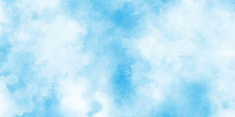 abstract blue watercolor grunge texture, Light sky blue shades watercolor background, he summer heaven is colorful clearing day blurred and grainy blue powder explosion on white background, 