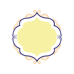 Vector drawing of ornamental boarder frame design