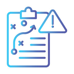 Risk Management Strategy Color gradient illustration vector icon which can easily modify or edit 
