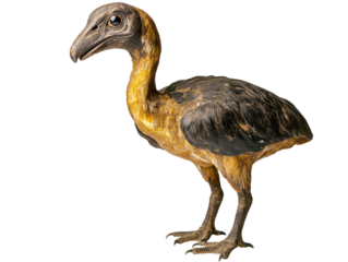 Prehistoric bird, side profile