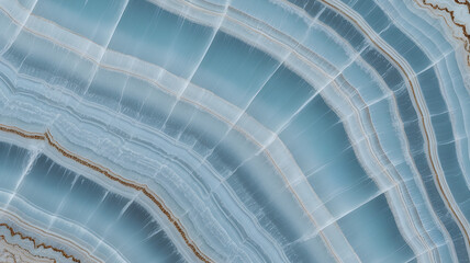 Full-frame 2D slab of Sky Blue Onyx with layered icy blue and soft grey textures.