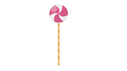 three pink lollipops