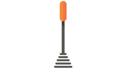 black plunger isolated on white