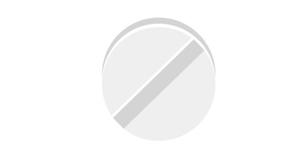 white pills isolated on white background