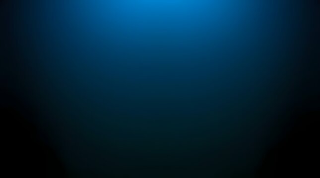 A solid blue gradient background fades from a dark navy to a lighter, almost turquoise blue. The gradient appears to be a spotlight shining from above, creating a sense of depth