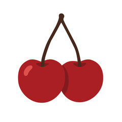 A vibrant and juicy cherries in a cheerful summer style.