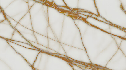 Full-frame 2D slab of Golden Spider marble with thin orange-gold linear veins over white base.