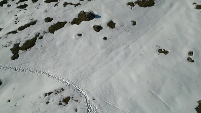 The Montasio plateau and the Canin chain. Between winter and spring