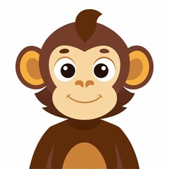 Fototapeta premium monkey illustration isolated on white background.