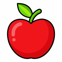apple illustration on white background.
