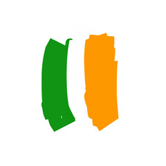 Creative Ireland Flag with Artistic Texture