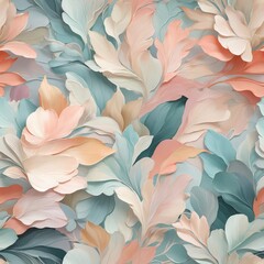 Spring Abstract Pattern: Organic Shapes, Pastel Gradients, Seamless Wallpaper