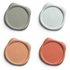 Vibrant Artistic Wax Seal Collection with Bright Colors and Elegant Designs
