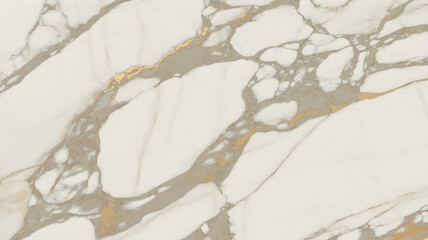 Full-frame 2D Calacatta Gold marble slab featuring creamy veins with subtle golden accents and polished gloss.