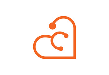 Heart Health Icon Logo Design – Medical Heartbeat Symbol SVG File for Wellness, Fitness, Healthcare Branding, Digital and Print Use