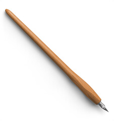 Artisan Wooden Calligraphy Pen in Neutral Tones - Elegant Handcrafted Writing Tool