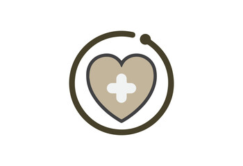 Heart Health Icon Logo Design – Medical and Wellness Symbol, Cardiovascular Care Vector Emblem, SVG File for Healthcare and Branding