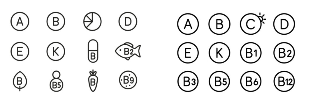 Visual representation of various symbols and icons used for categorizing items in a simplified format
