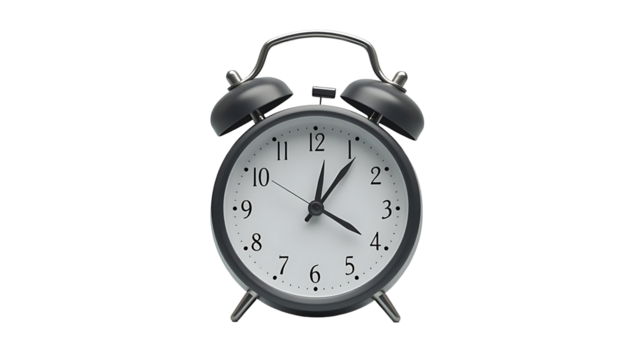 Black Alarm Clock Showing Time
