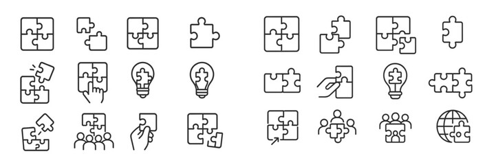 Creative collaboration through puzzle pieces representing teamwork and problem-solving in a modern workspace