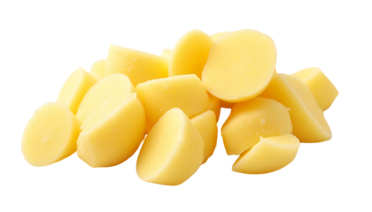 Peeled and Cut Potato Pieces