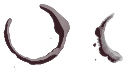 Abstract Ink Rings in Blush and Earthy Tones - Modern Watercolor Art Design