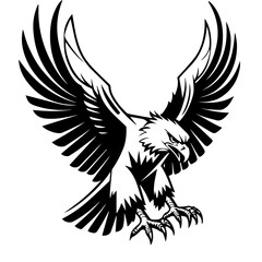 Honor in Flight: A Contemporary Eagle Drawing for Branding, Symbolism, or Identity