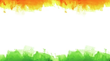 indian, flag, abstract, orange, saffron, green, watercolor, tricolour, background, freedom, independence day, republic day, motion, advertise, animation, gradient, video, 15, august, 26, january, 