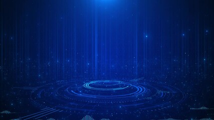 4K Digital cyberspace wave particles music Digital background with lots spots data network connections. Abstract technology data flow, digital glowing grid, connection big data, futuristic background, - Powered by Adobe