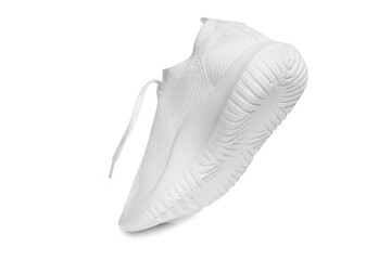 White sport sneakers isolated on white background – clean athletic footwear