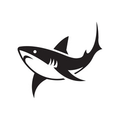 Vector illustration of a shark silhouette