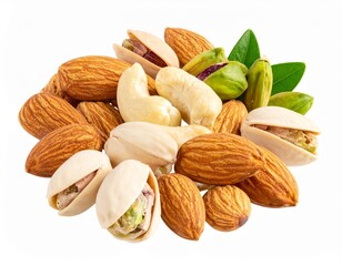 Almond, Cashew, Pistachio, and Pista Mix Dry Fruits PNG for Healthy