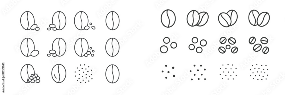 Poster patterns of abstract shapes illustrating diverse forms in a minimalist design created in a studio se