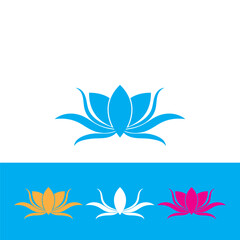 beautiful luxury lotus logo and vector template