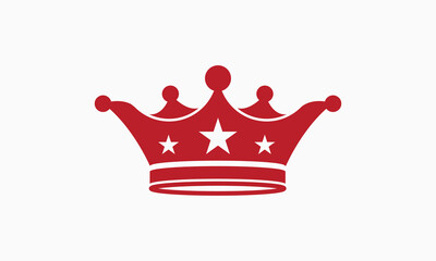A vector red crown design.
