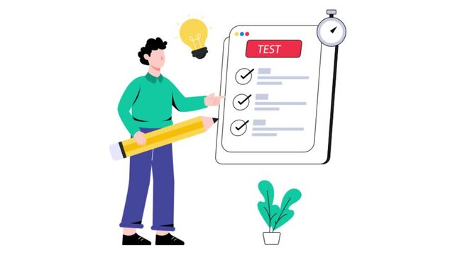 Online Test 2D Flat Animation.