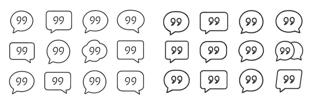 Various speech bubbles displaying the number 99 arranged in two rows on a plain background, ideal for design projects and digital content