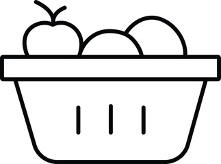 Fruit Basket Line Drawing