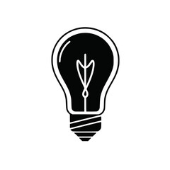 Rough Sketch Lightbulb Icon - Idea Concept Vector Art