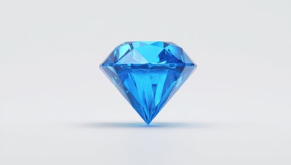 Fototapeta premium Brilliant, vibrant blue diamond