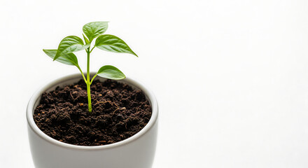 Naklejka premium Miniature Potted Fern in Bright Room